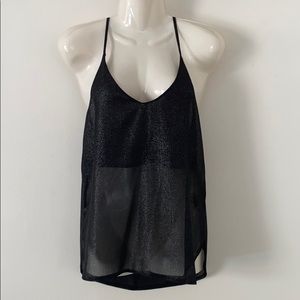 🚫SOLD🚫 NWT Riley & James Sheer Black Shimmer Blouse XS